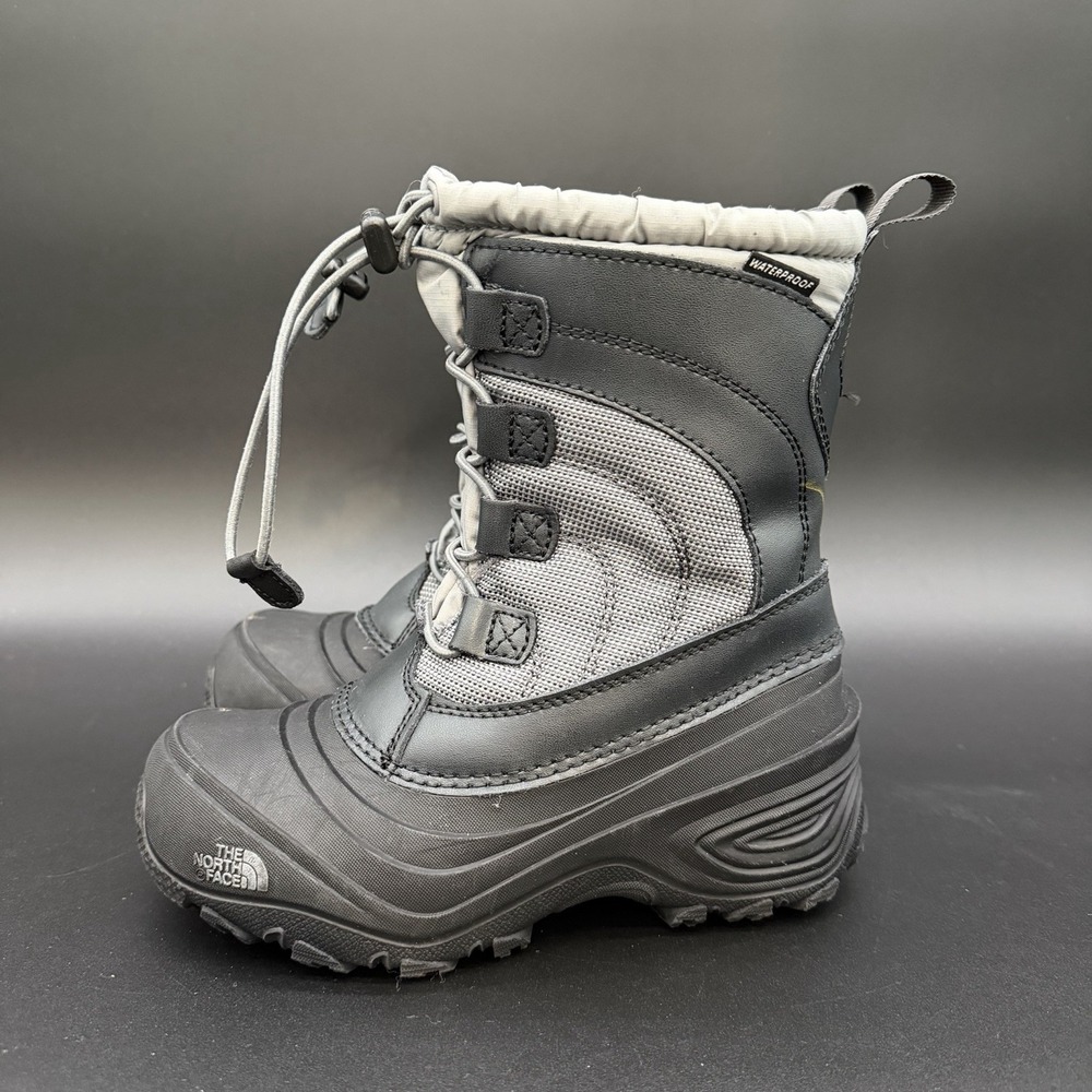 The North Face Alpenglow IV‎ Boots Youth Size 1 Black Waterproof Insulated Snow